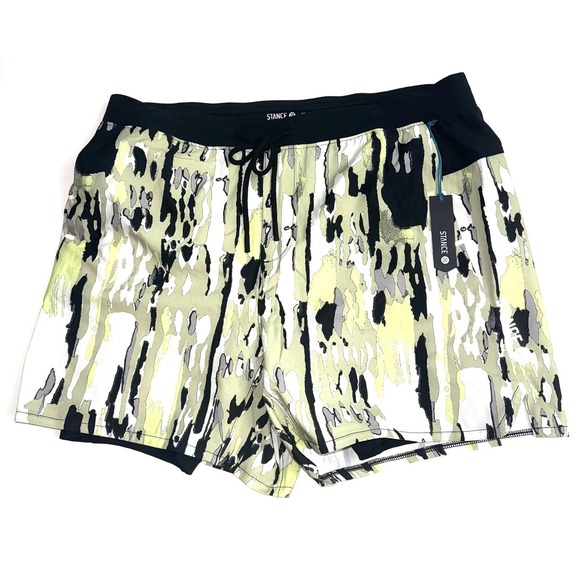Stance 5" Gym Shorts Workout Flux Performance Liner 2-in-1 Men's XL Green $85 - Picture 1 of 8